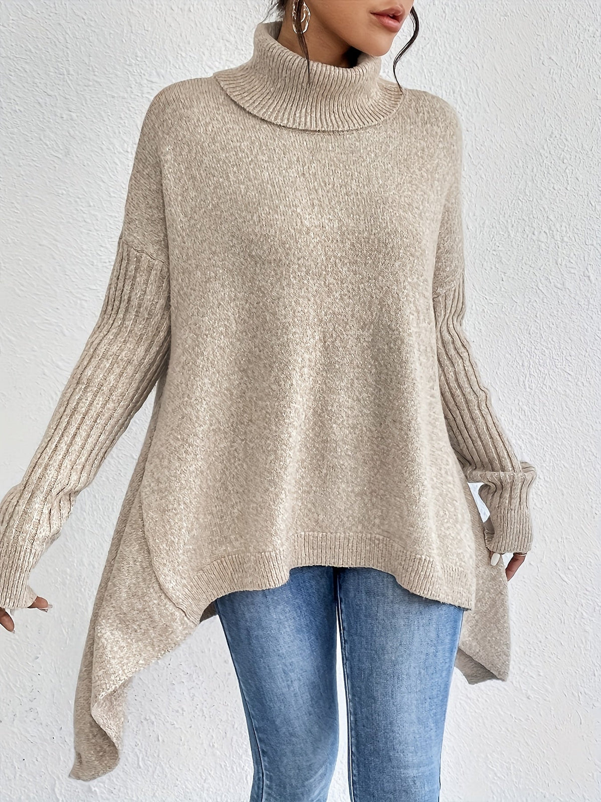 Ersilia | Maglione Oversize con Collo Alto – Lucia Toscana