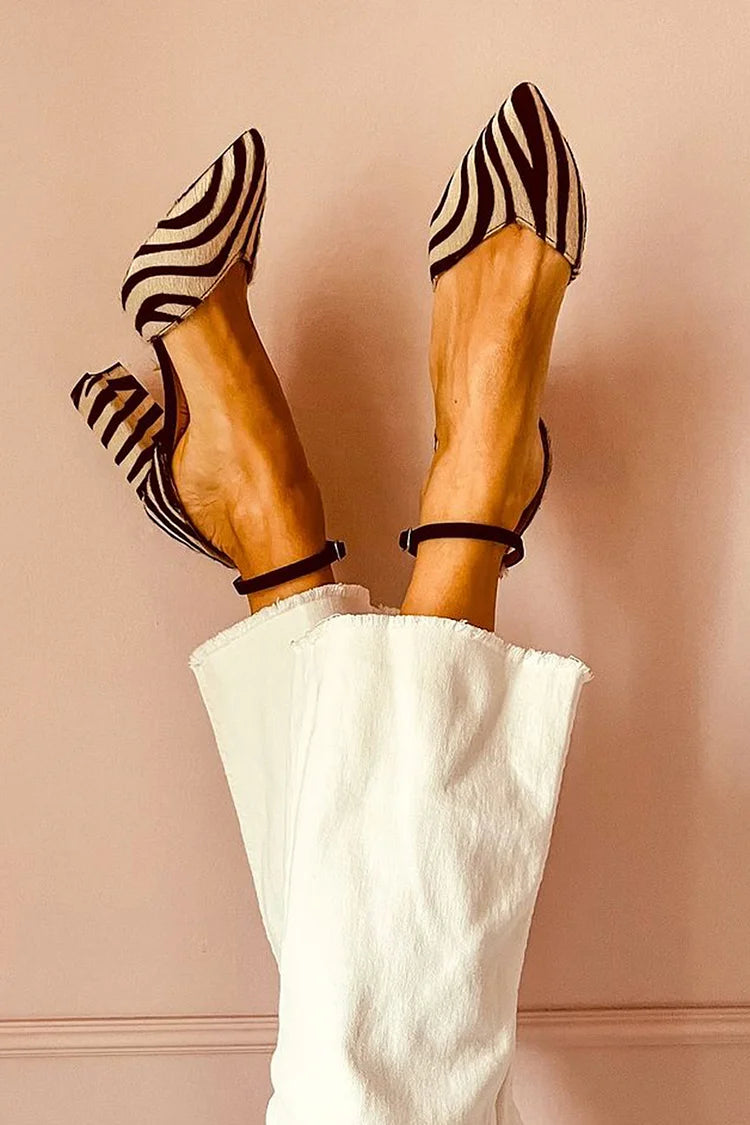 Alice | Tacchi a Punta con Stampa Zebra