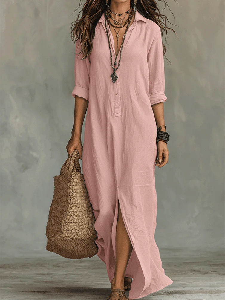 WILLOW | Abito Maxi Senza Sforzo con Silhouette Lusinghiera, Versatile per l'uso Quotidiano