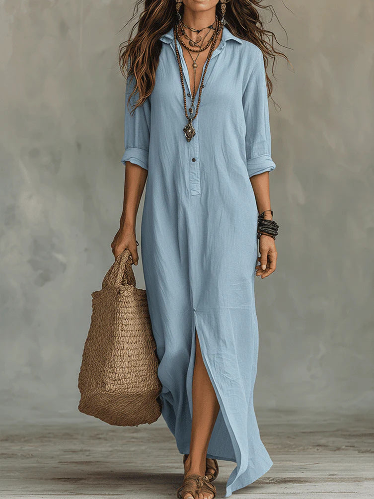 WILLOW | Abito Maxi Senza Sforzo con Silhouette Lusinghiera, Versatile per l'uso Quotidiano