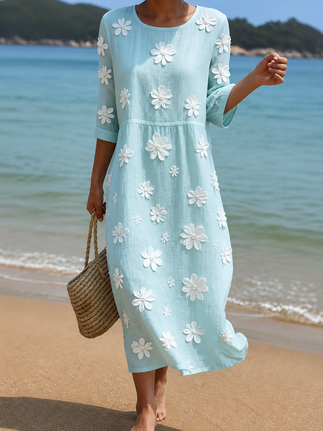 Abito casual da donna con stampa floreale