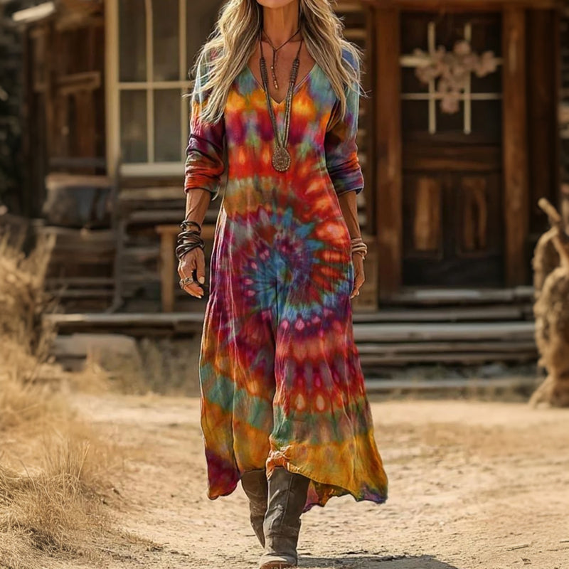 Zoe - Abito Elegante Fluttuante Bohemien per Tutti i Giorni