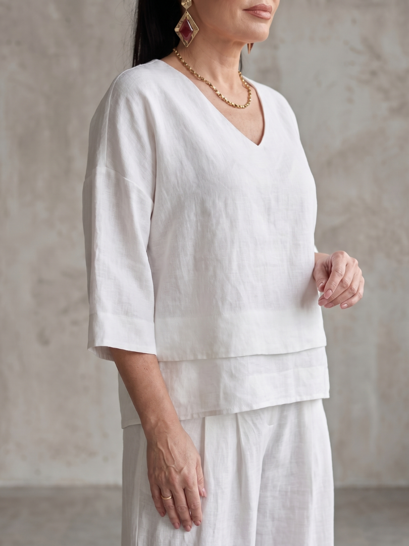 Fiume | Set Top a Strati con Pantaloni Ampi