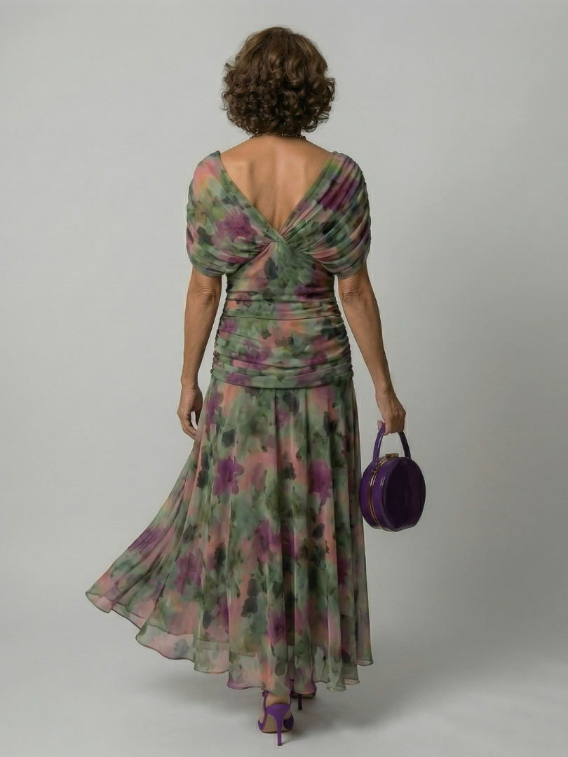 Calen | Abiti Midi Fluttuanti con Spalle Scoperte