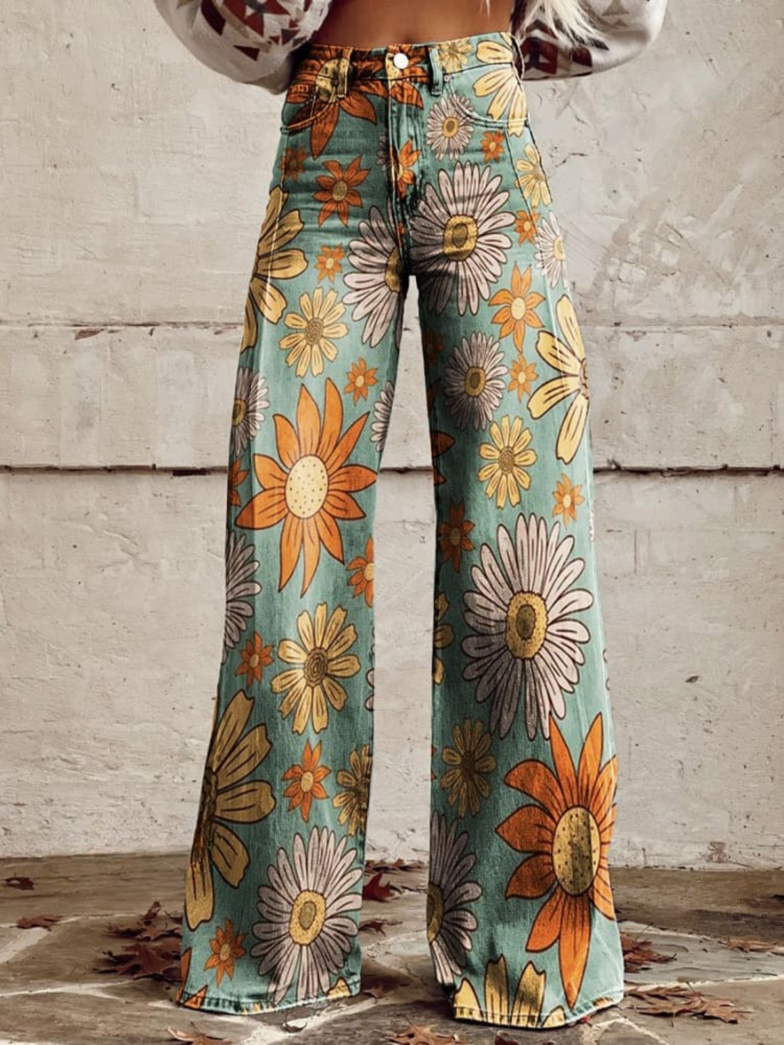 Cirilla - Pantaloni Palazzo Floreali