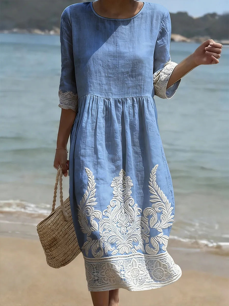 Vestito casual da donna con stampa floreale