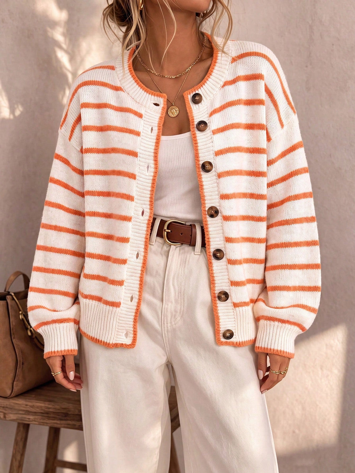 Mabel | Cardigan a Righe in Maglia
