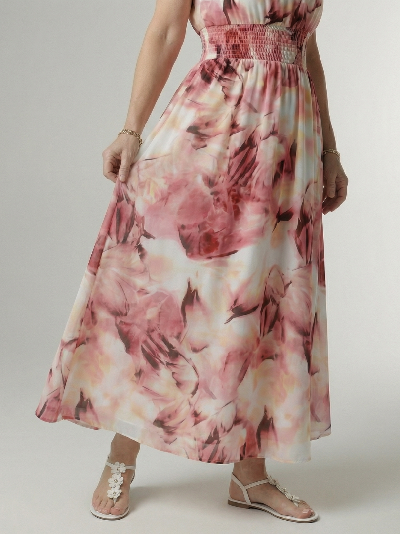Sylin | Abito Midi con Scollo All'Americana Arricciato