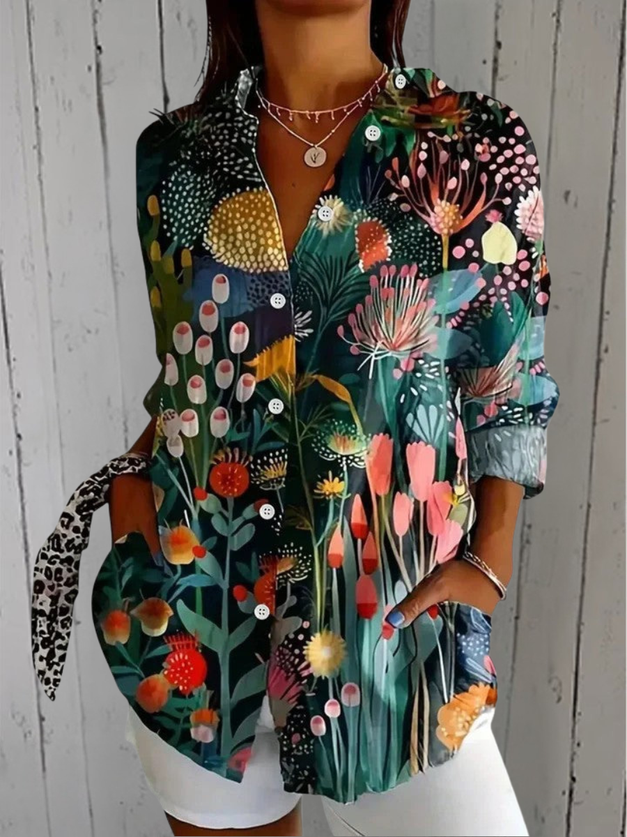 Angela | Blusa Artistica Vivace con Bottoni