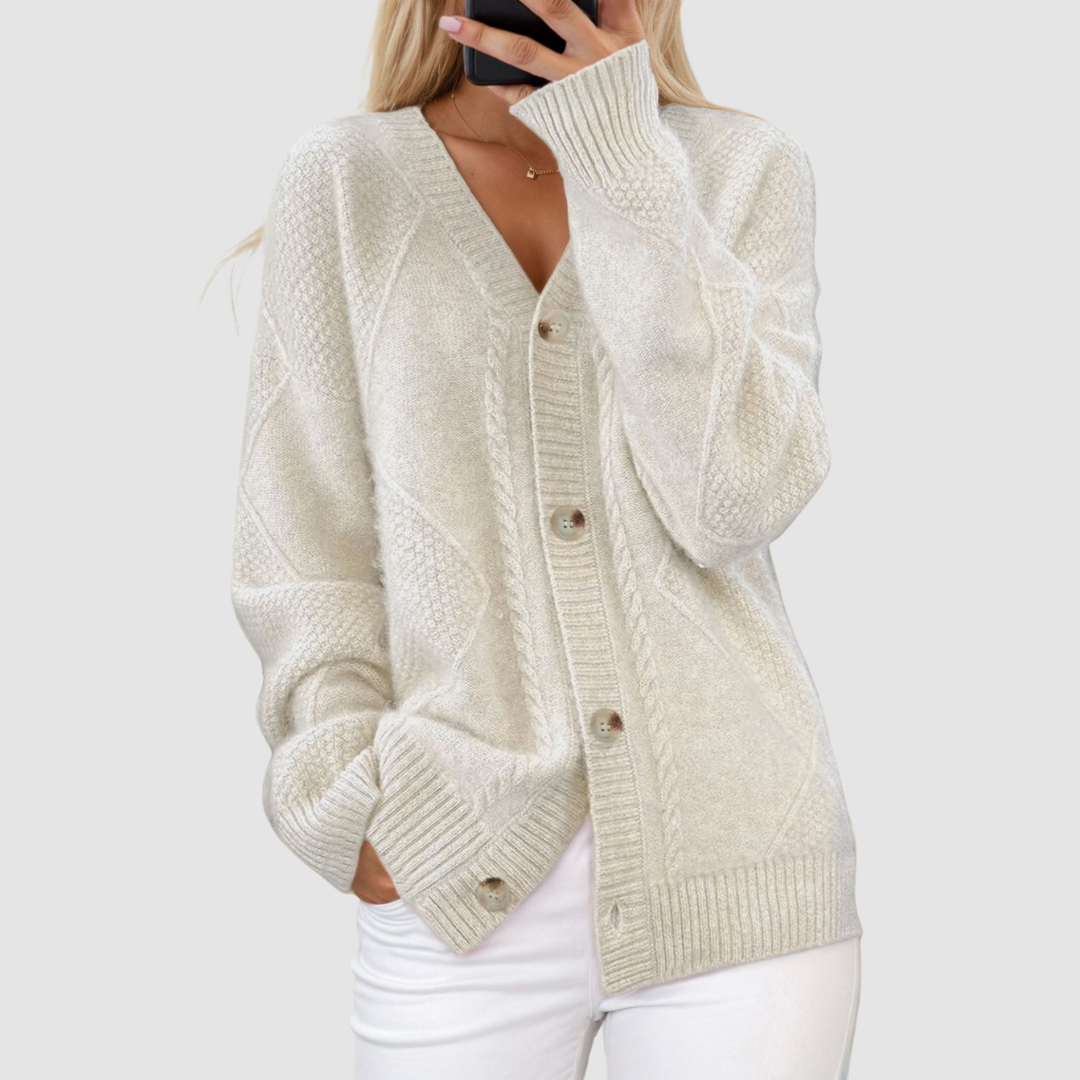 Margherita | Cardigan con Scollo a V – Lucia Toscana