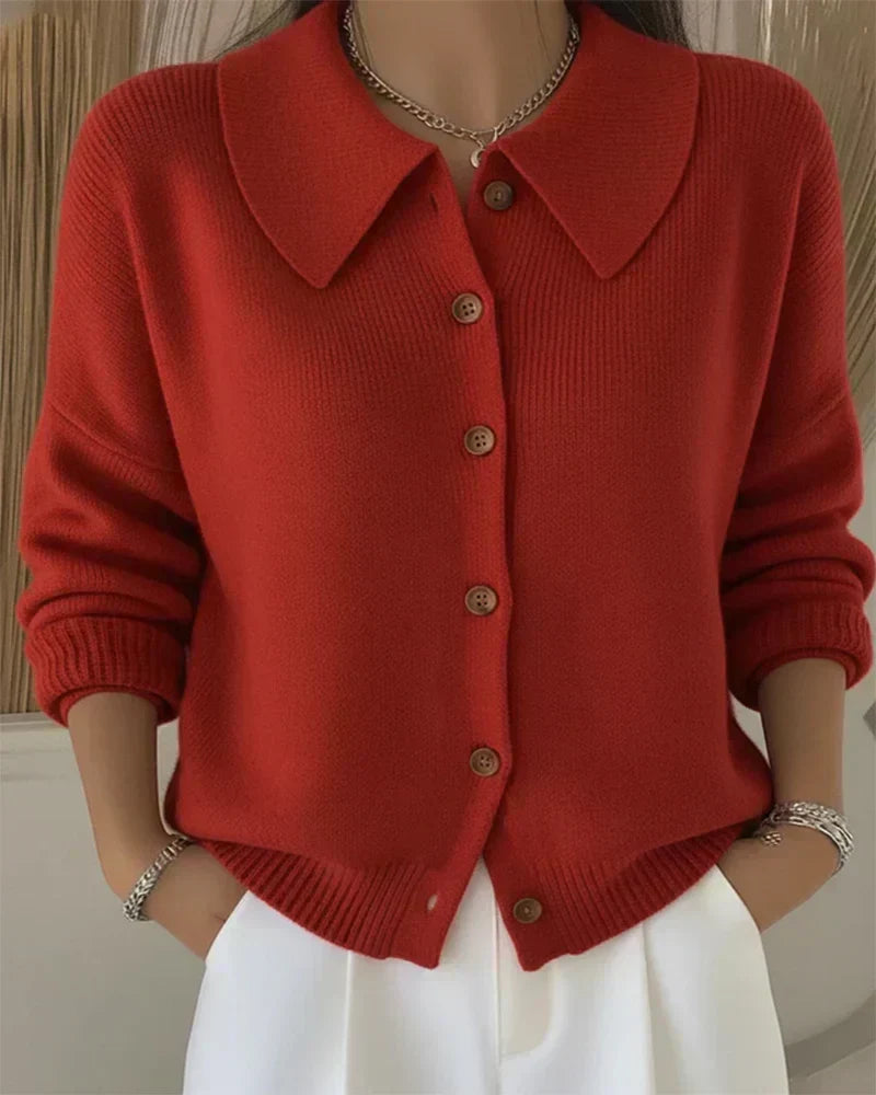 Vespera | Cardigan con Collo a Bottone