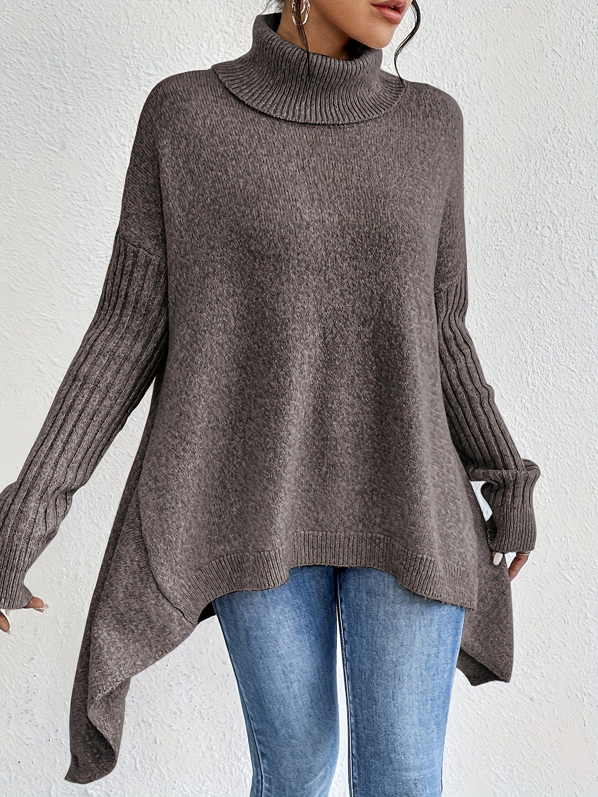 Ersilia | Maglione Oversize con Collo Alto – Lucia Toscana