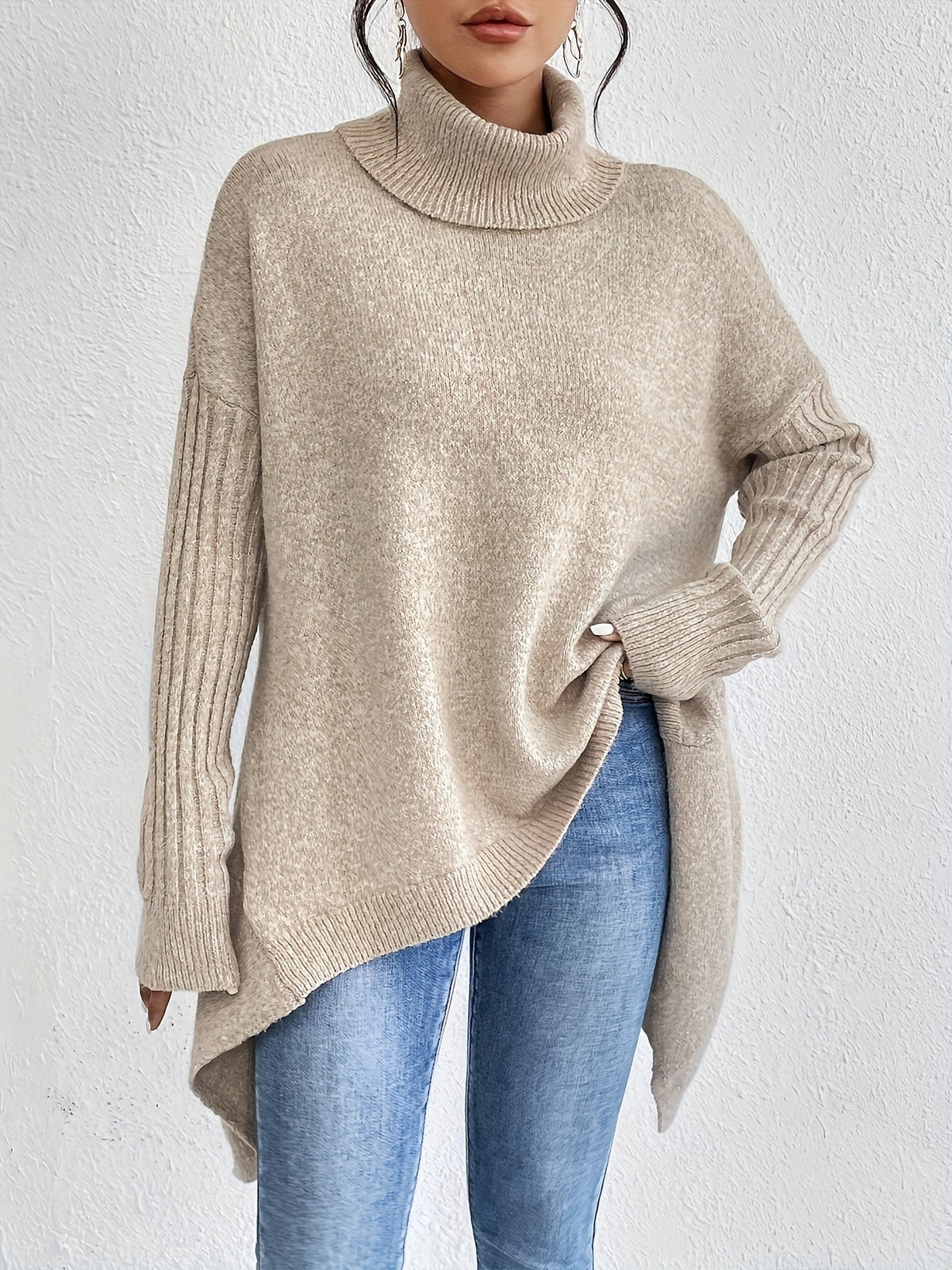 Ersilia | Maglione Oversize con Collo Alto – Lucia Toscana