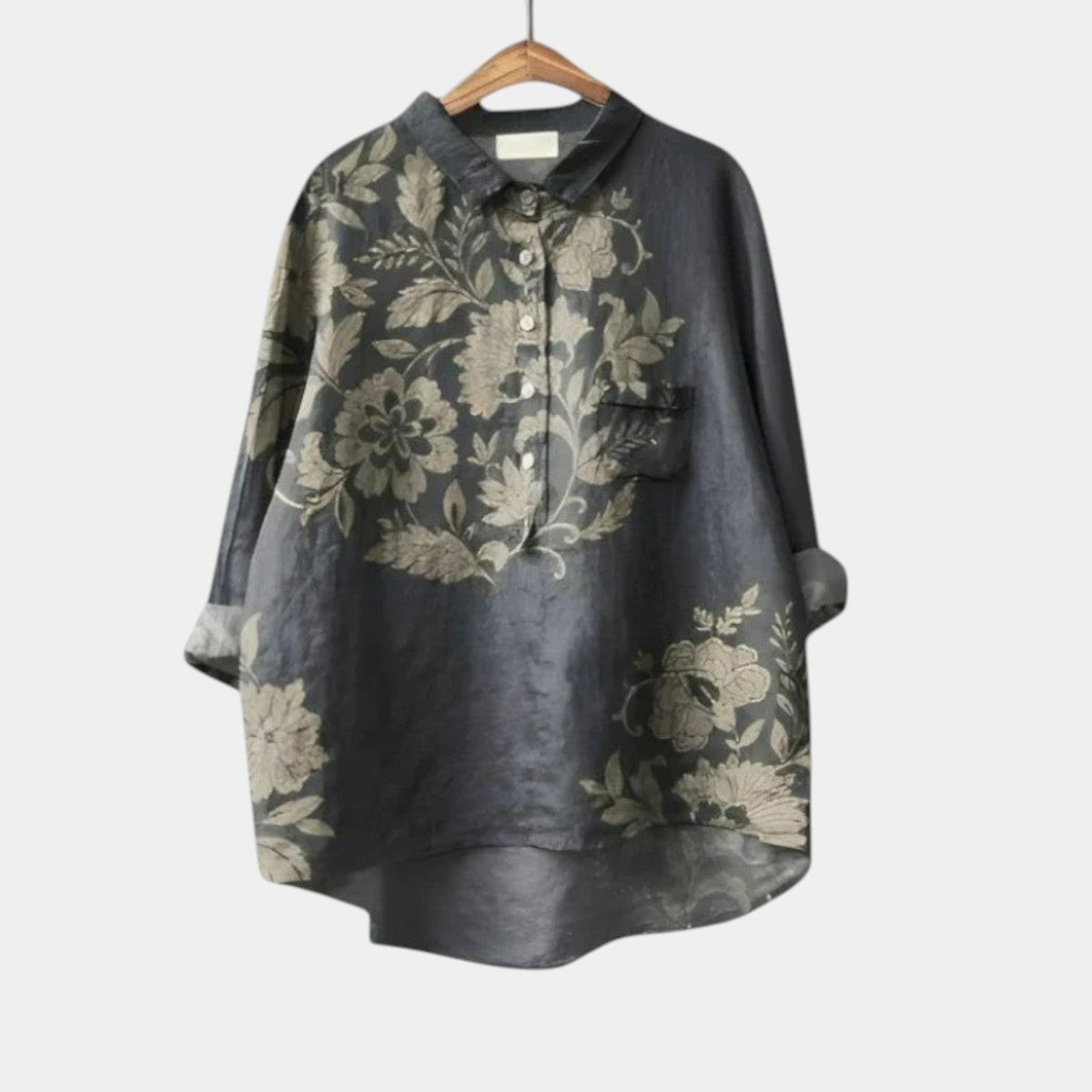 Celeste | Blusa Botanica in Carbone