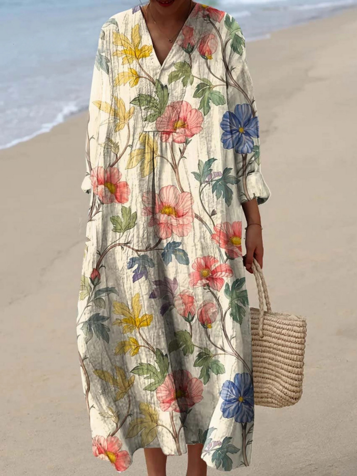 Nora | Botanical-Print Maxi Dress