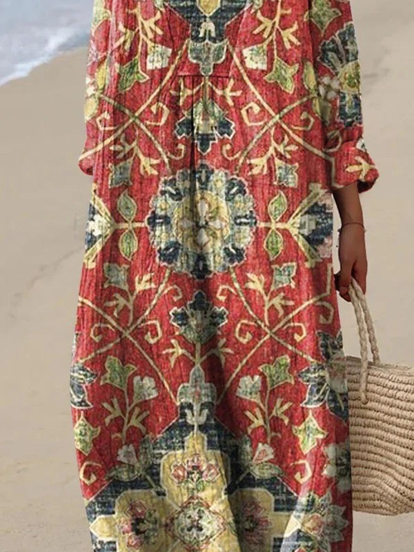 Maya | Maxi Dress, Persian Botanical Print