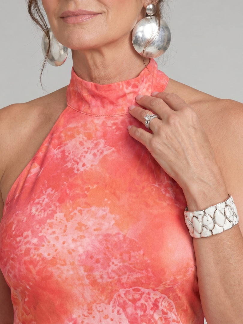 Coraline™ Abito Maxi con Scollo Halter e Motivo Stampato