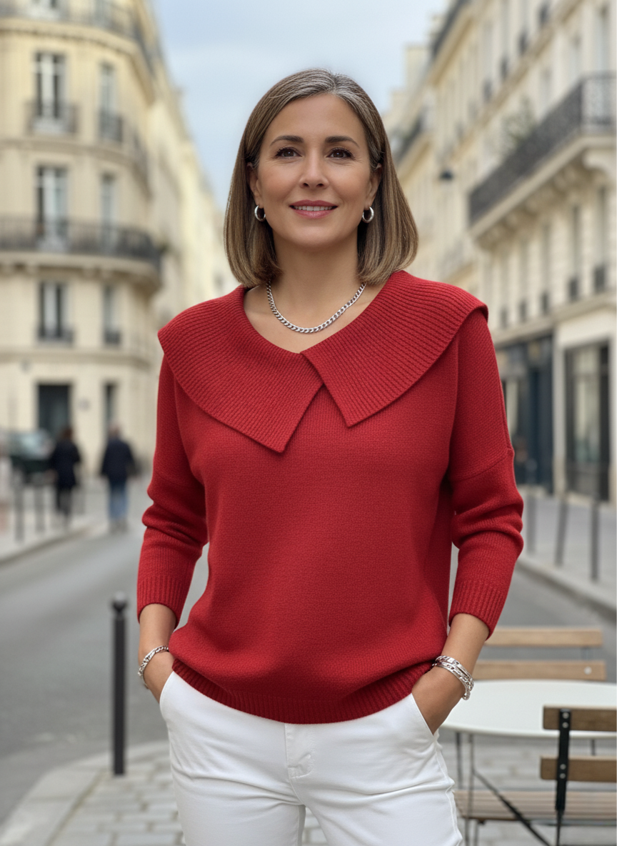 Franca | Maglione con Colletto – Lucia Toscana
