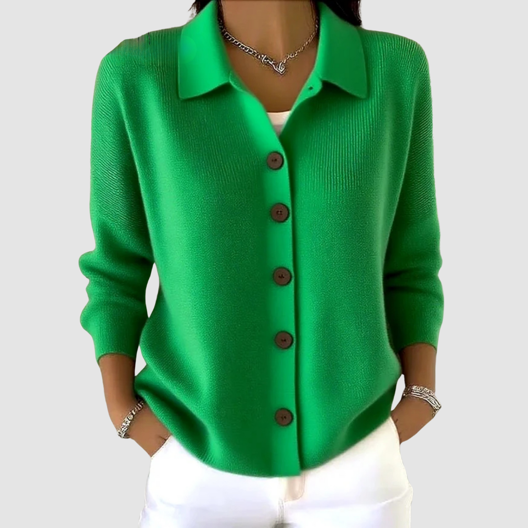 Cardigan Tricot Riah™ con Bottoni