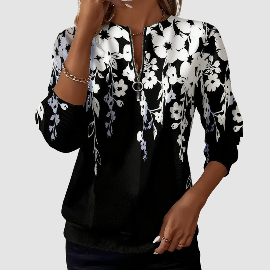 Giovanna | Maglione con Mezza Zip – Lucia Toscana