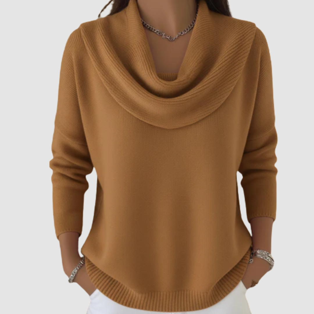 Letizia | Maglione con Collo a Cascata – Lucia Toscana