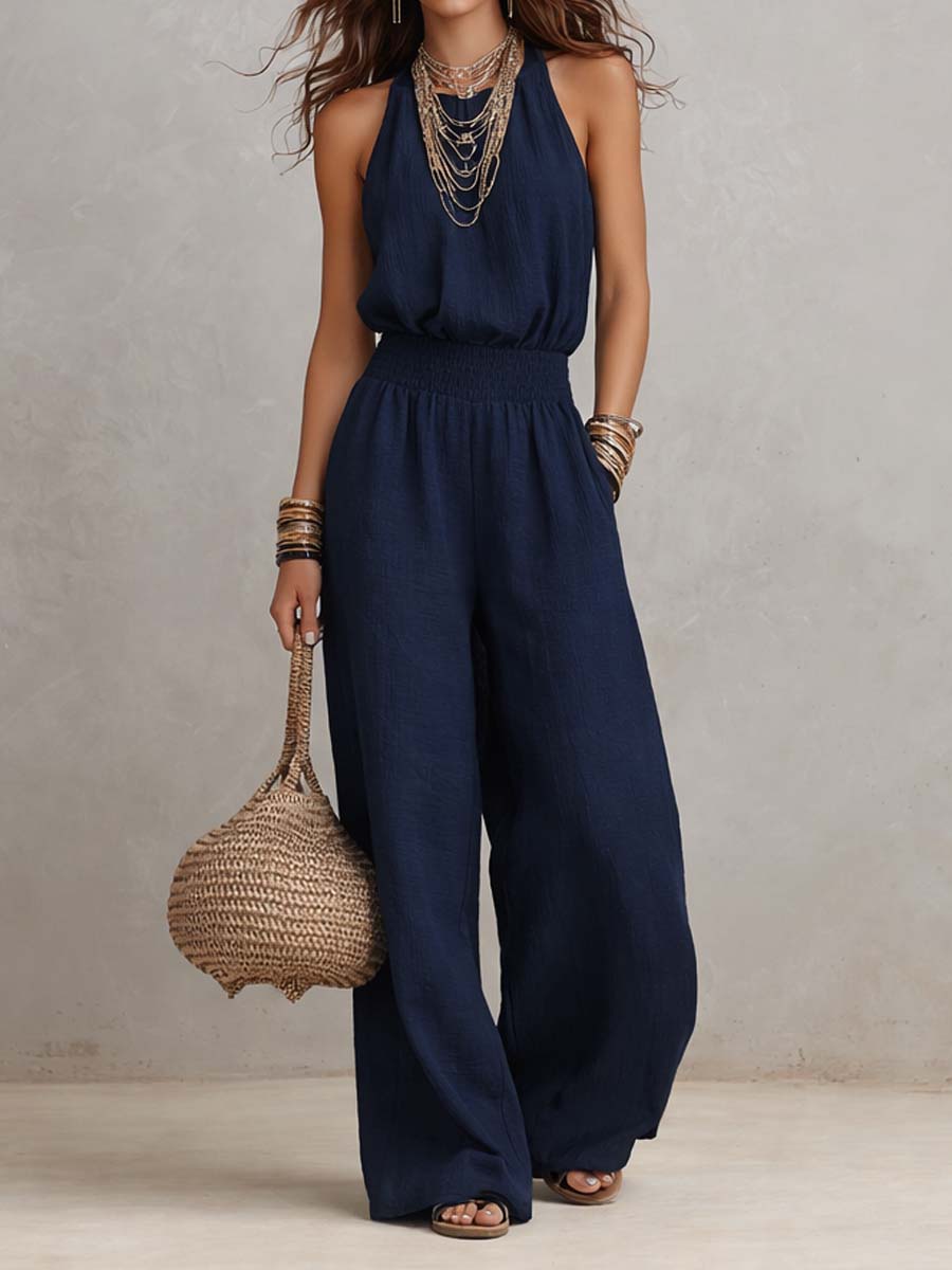 Ainara | Tuta con collo halter