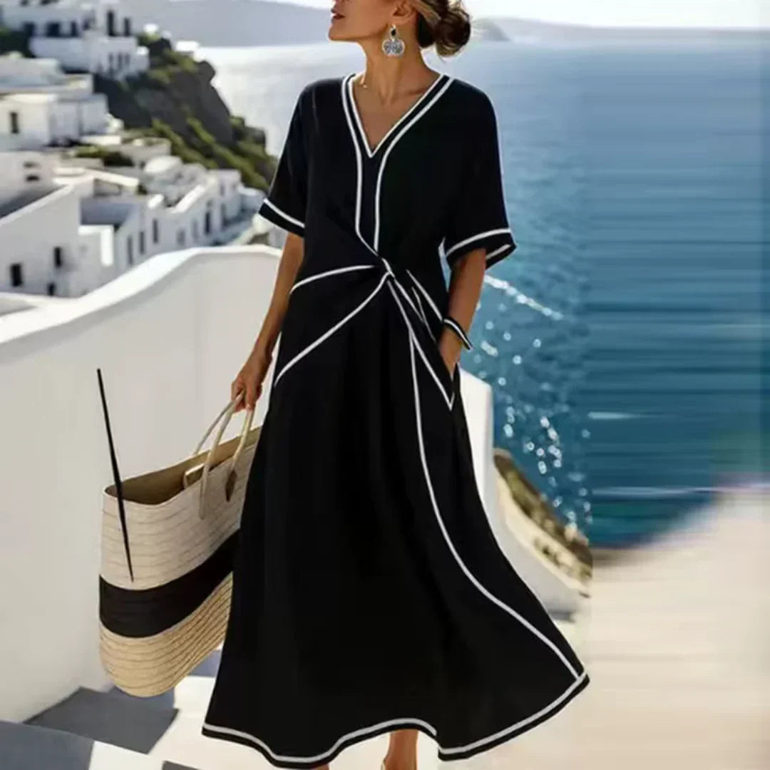 Mila | Abito Elegante con Vita Sottile e Chic da Vacanza