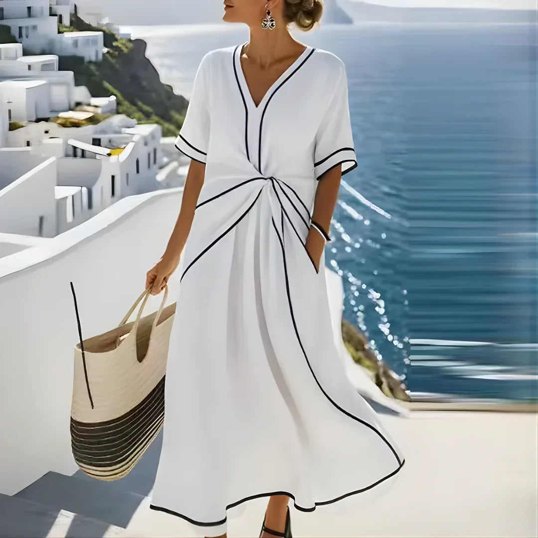 Mila | Abito Elegante con Vita Sottile e Chic da Vacanza