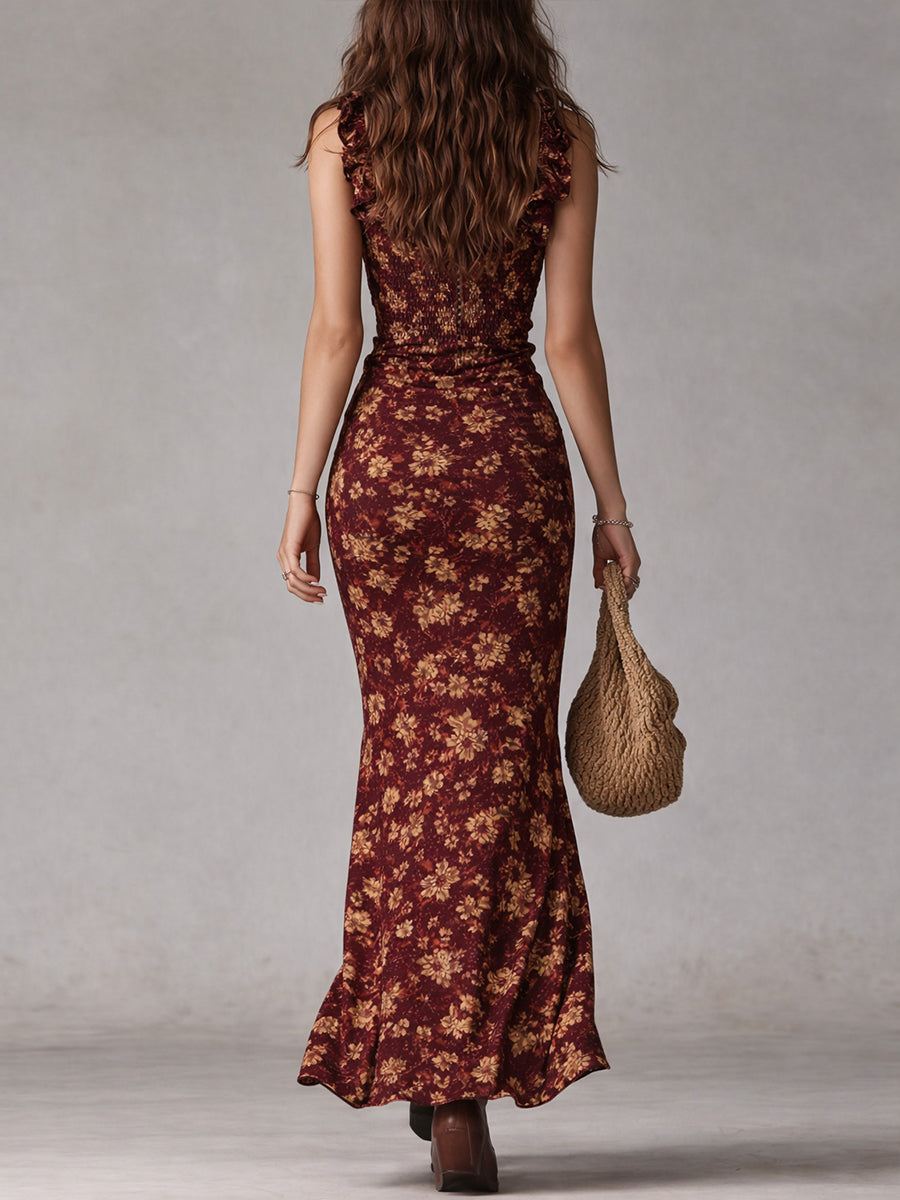 Fulvia | Abito Lungo Boho con Spacco – Lucia Toscana