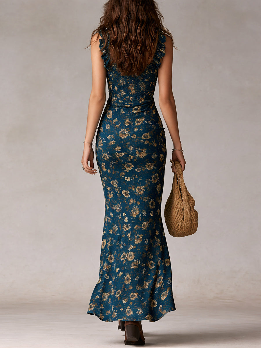 Fulvia | Abito Lungo Boho con Spacco – Lucia Toscana