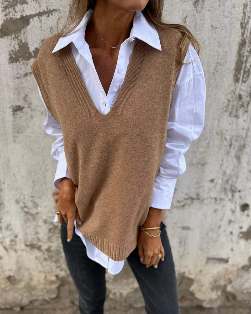 Nora | Gilet con Scollo a V – Lucia Toscana