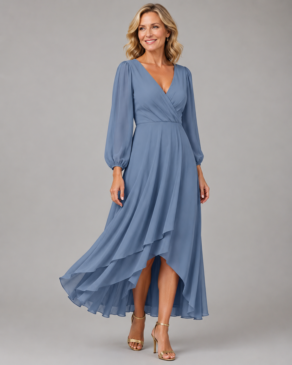 Mia™ | Elegante Abito Lungo con Scollatura a V