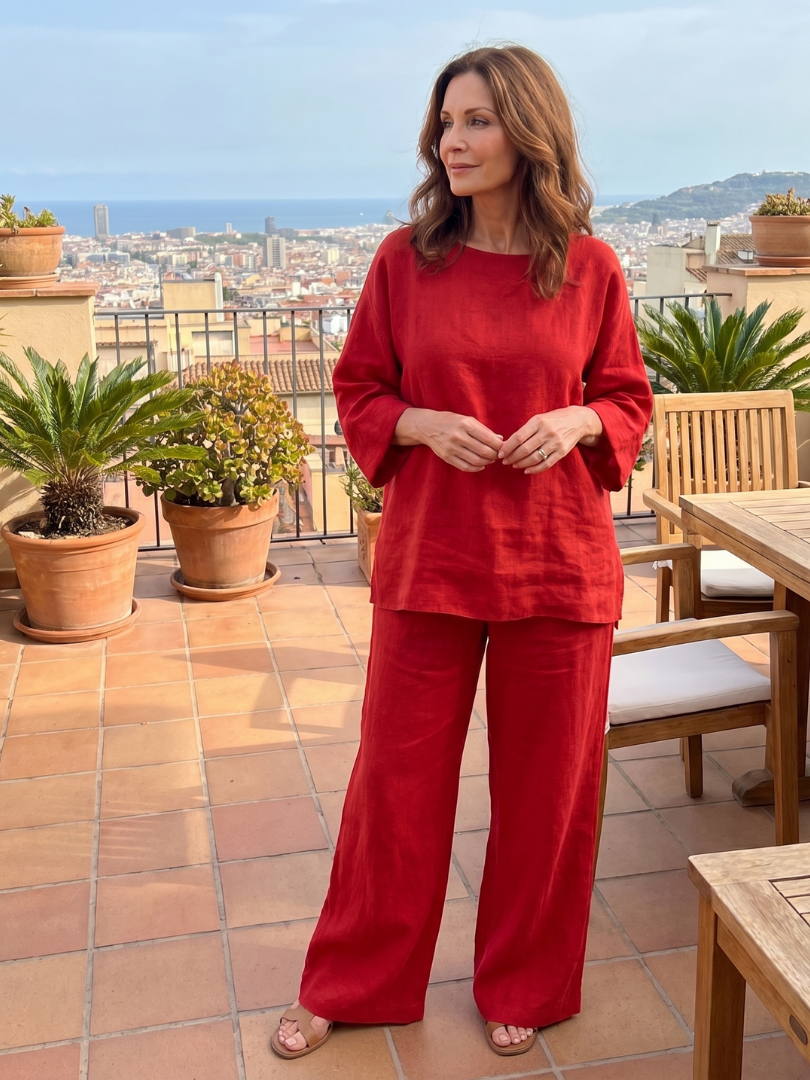 Prue | Set Tunica Oversize e Pantaloni a Gamba Larga
