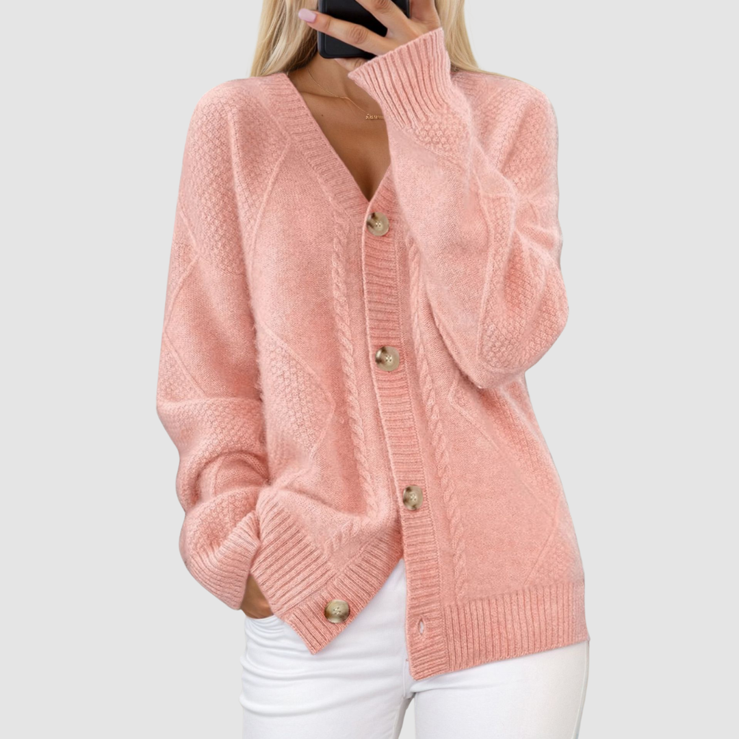 Margherita | Cardigan con Scollo a V – Lucia Toscana