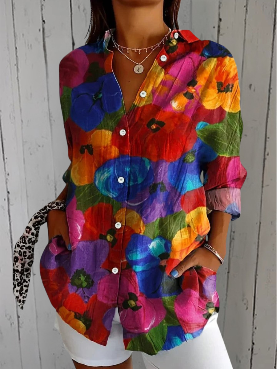 Anita | Camicia Button-Up Artistica e Vivace