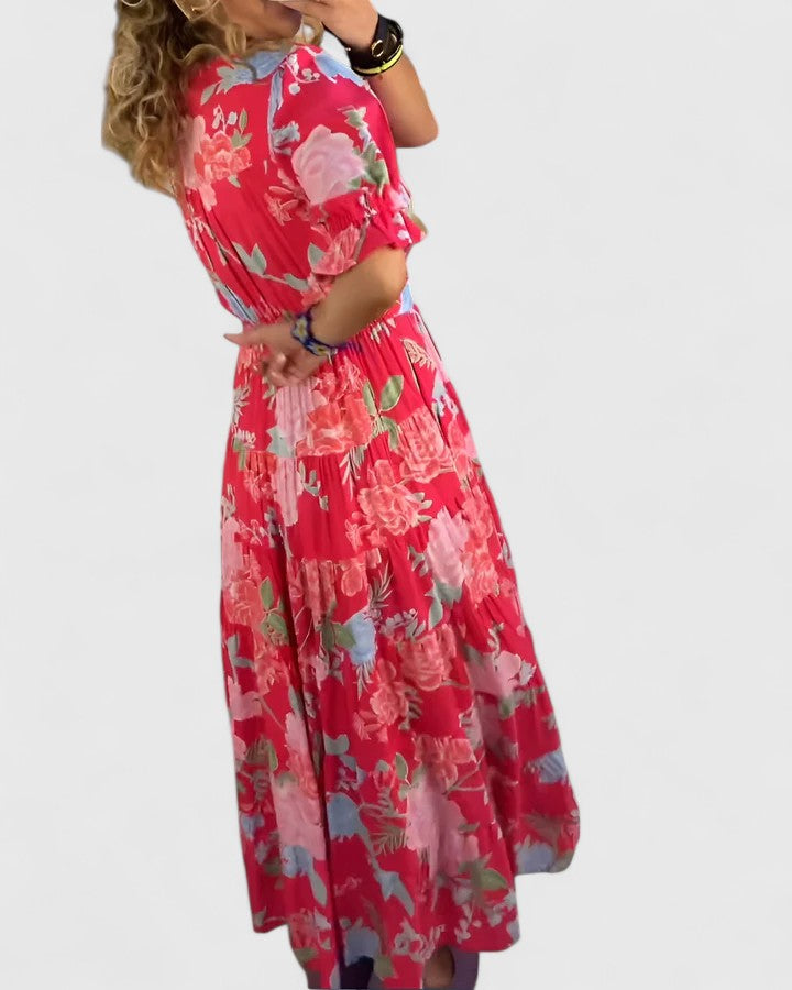 Miriam – Vestito floreale con scollo a V