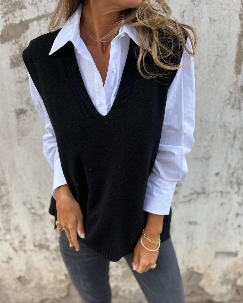 Nora | Gilet con Scollo a V – Lucia Toscana