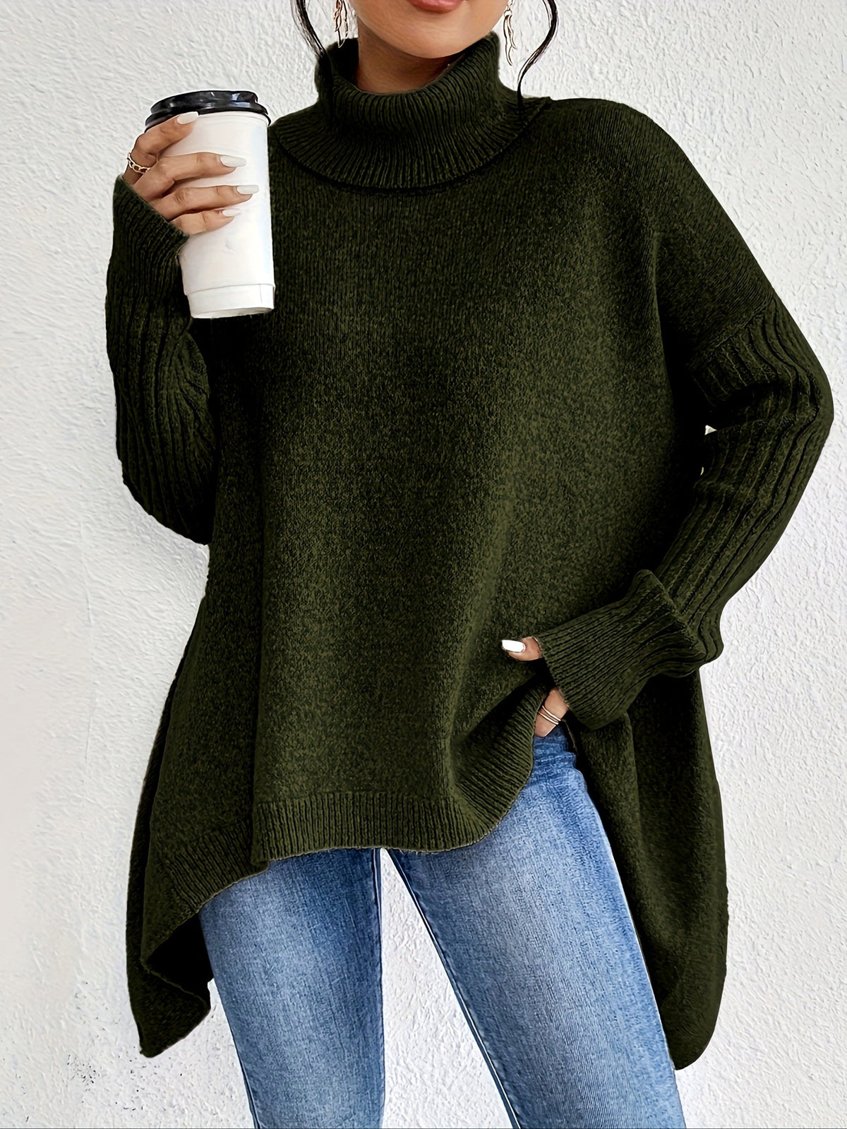 Ersilia | Maglione Oversize con Collo Alto – Lucia Toscana