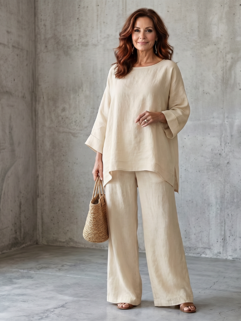 Prue | Set Tunica Oversize e Pantaloni a Gamba Larga