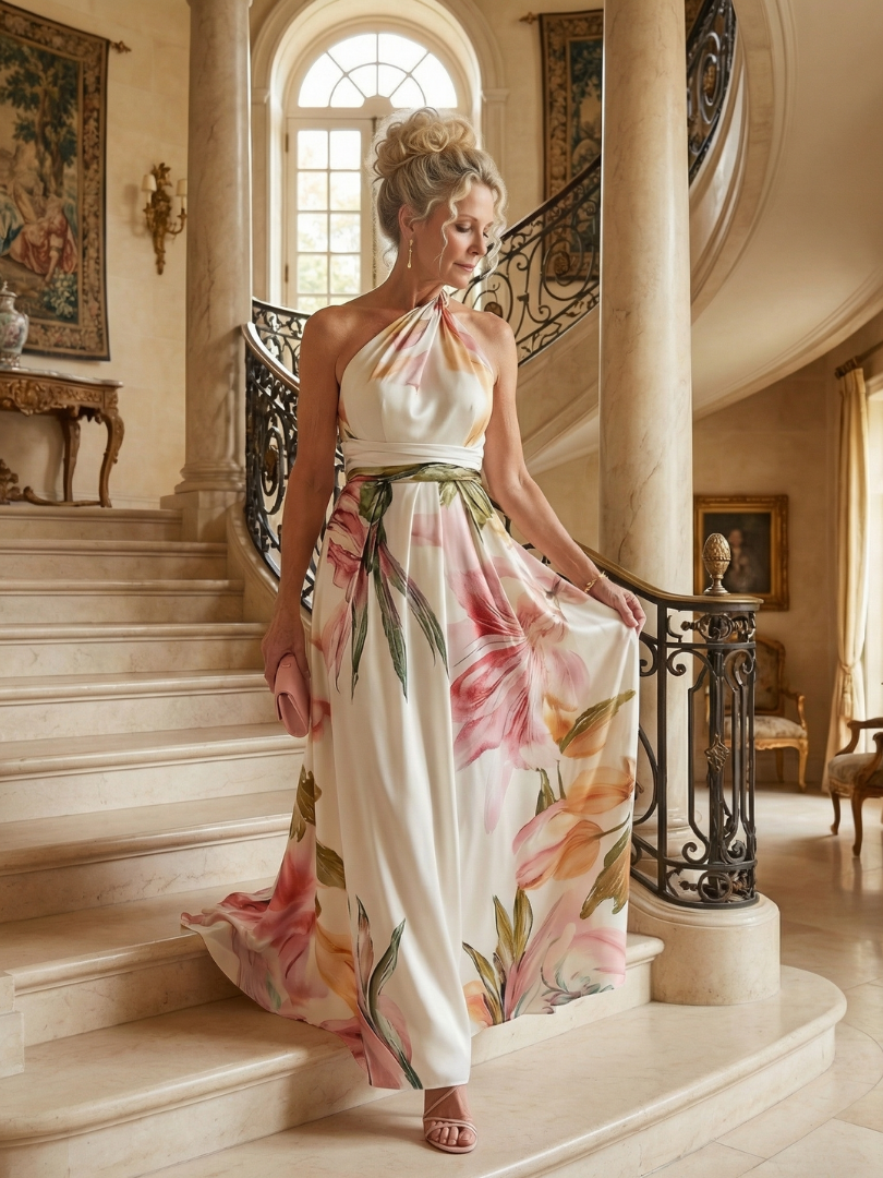 Amiel™ Abito Maxi Floreale Leggero
