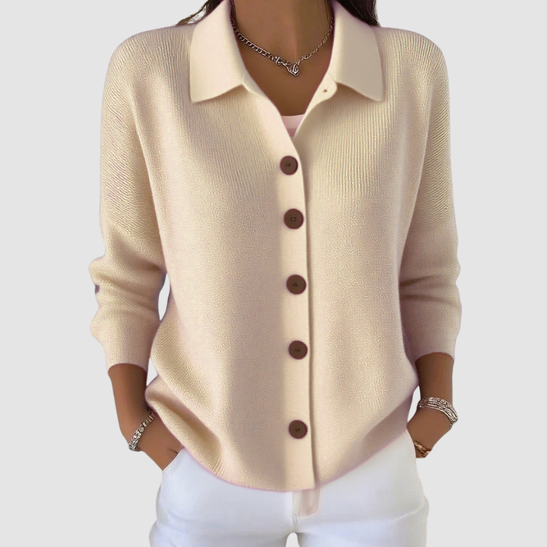 Cardigan Tricot Riah™ con Bottoni
