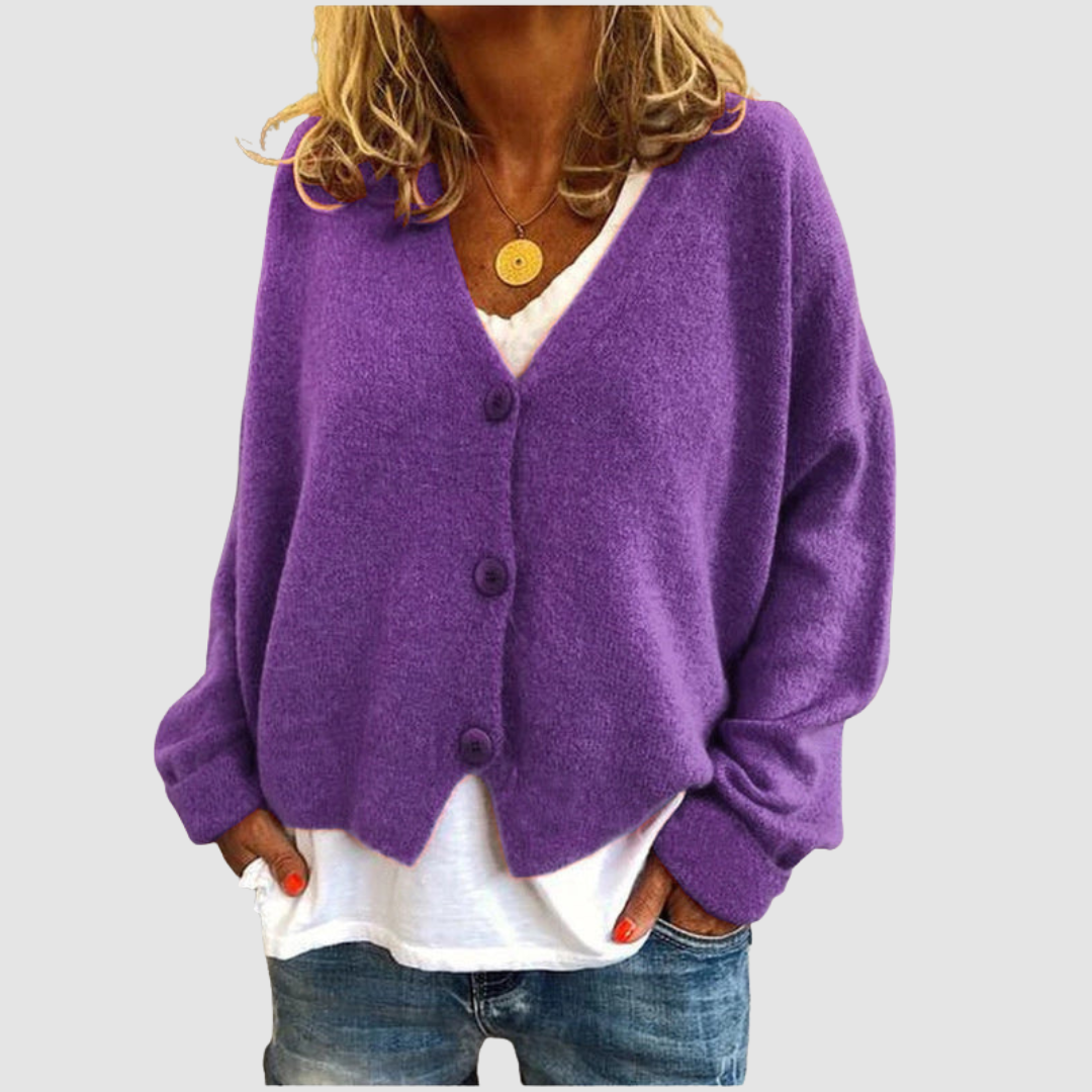 Michela | Cardigan con Bottoni – Lucia Toscana