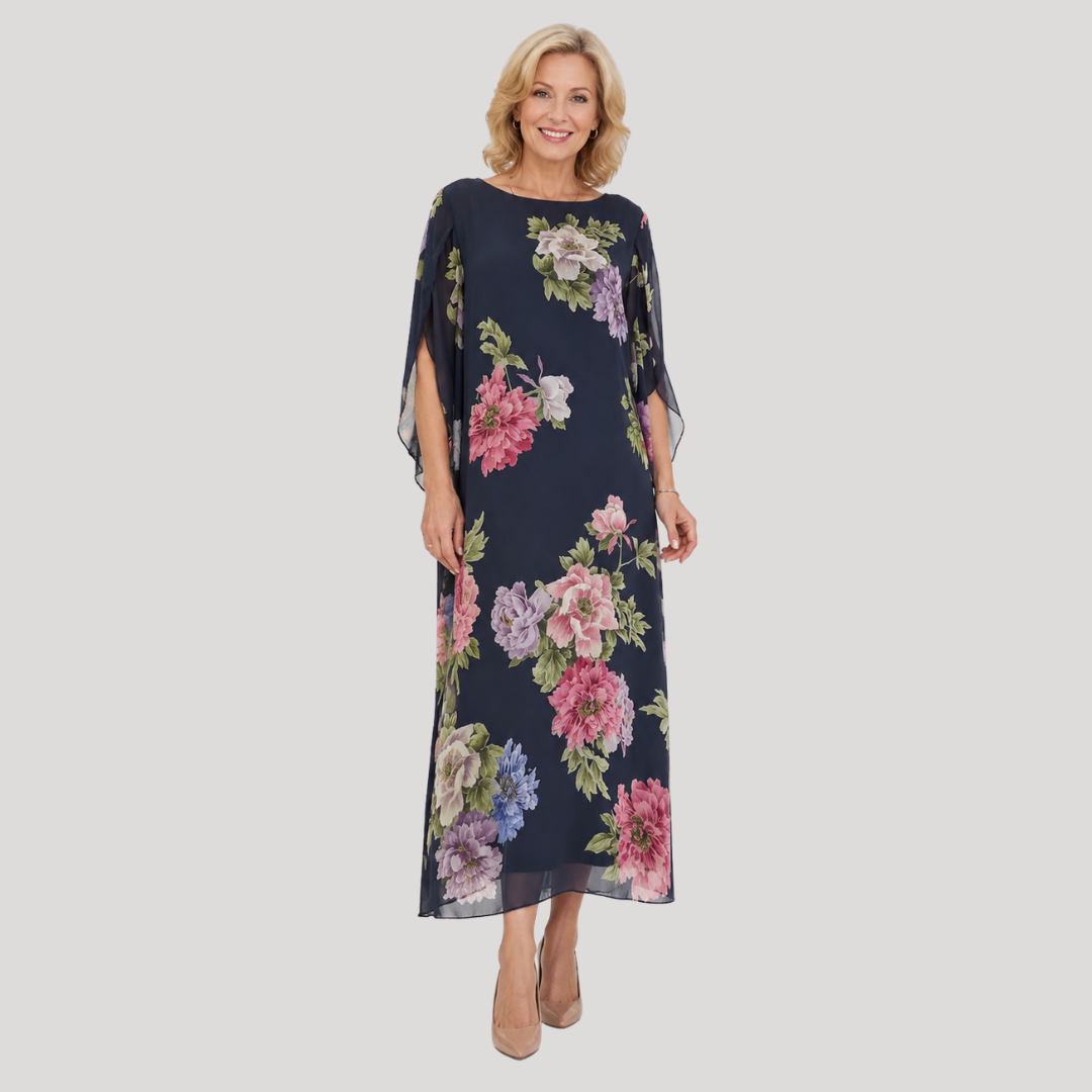 Elowen™ | Abito Maxi Midnight Bloom