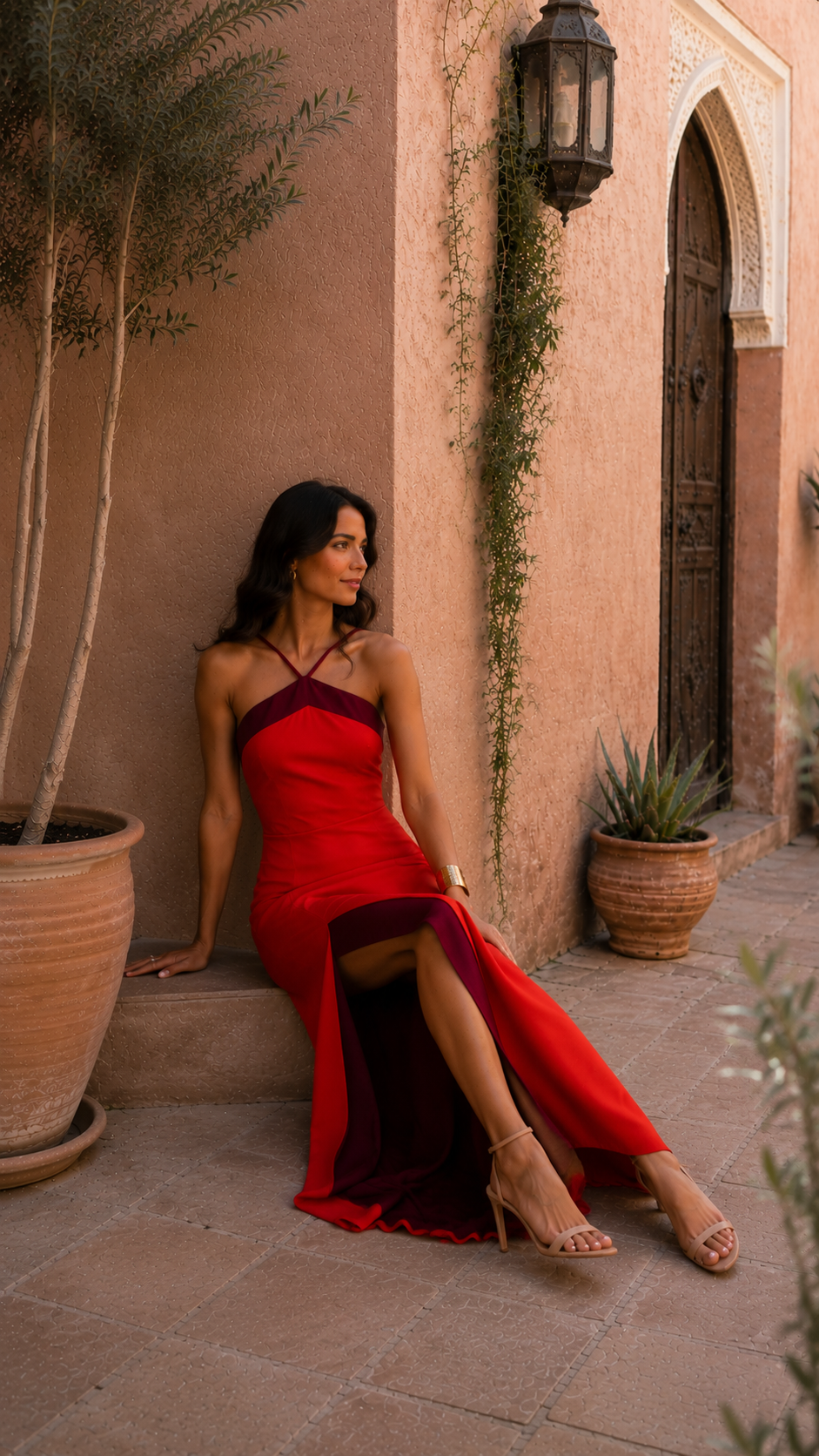 Cordoba | Abito Lungo Halter con Spacco