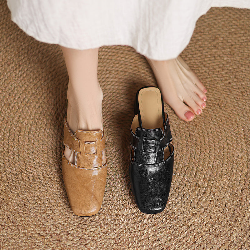 Mule in vera pelle Ivora
