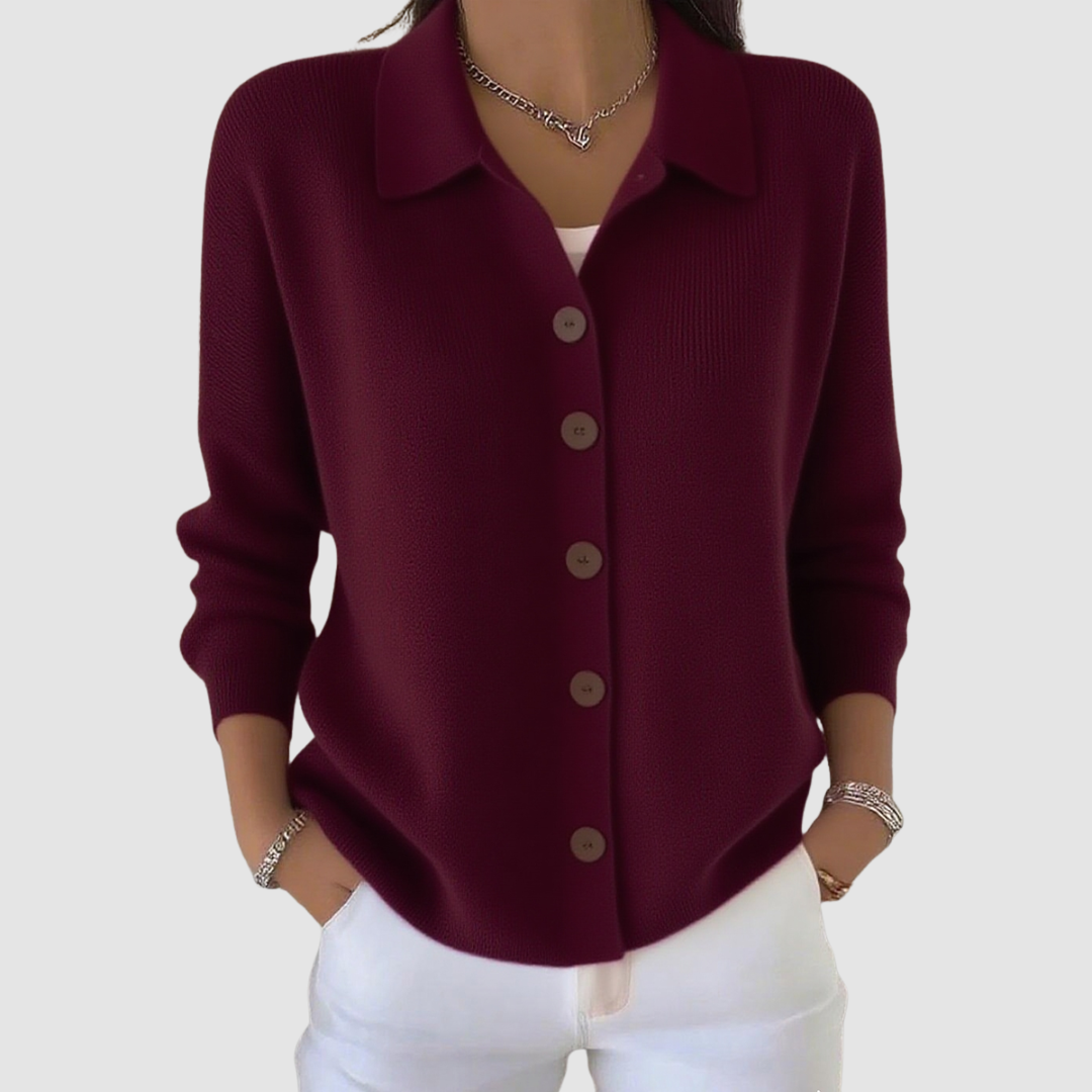 Rita | Cardigan con Bottoni – Lucia Toscana