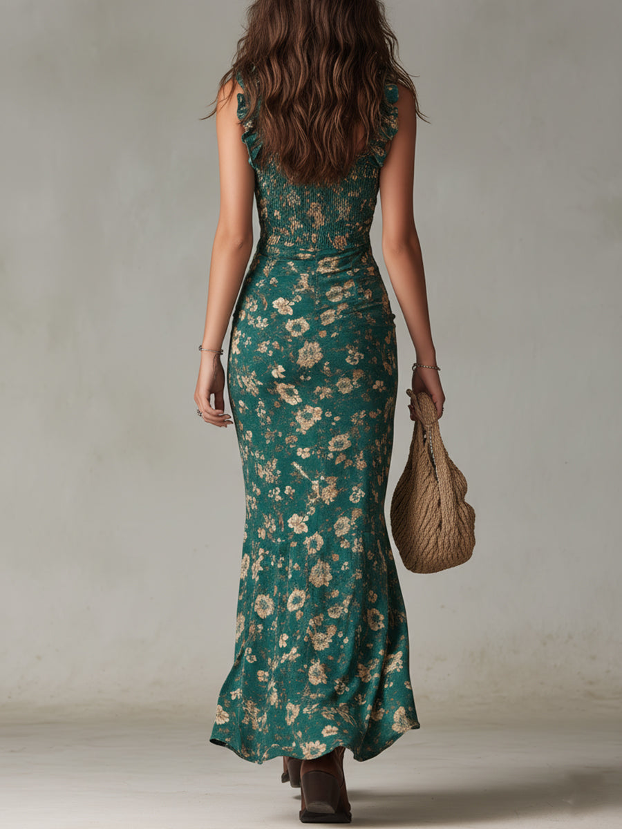 Fulvia | Abito Lungo Boho con Spacco – Lucia Toscana