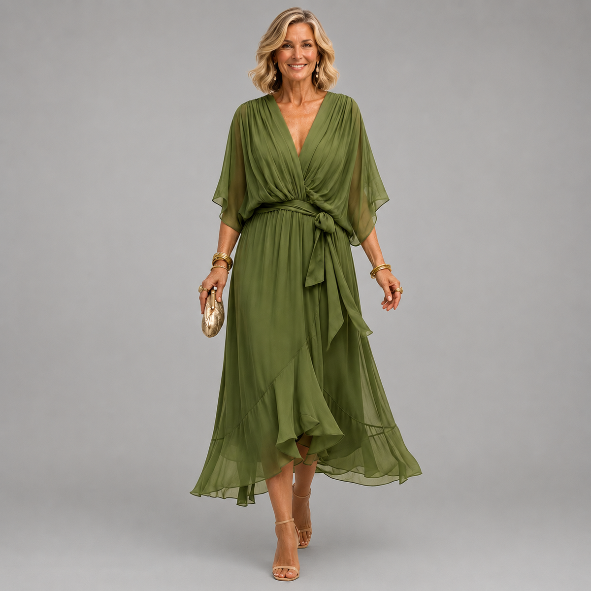 Monica | Vestito con scollatura a V