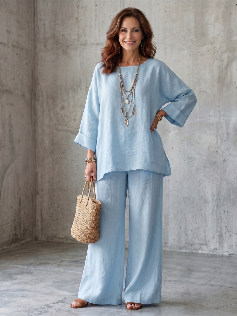 Prue | Set Tunica Oversize e Pantaloni a Gamba Larga