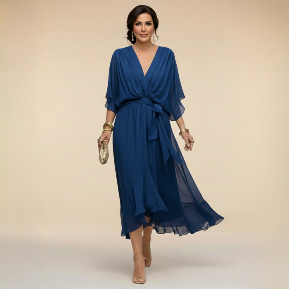 Monica | Vestito con scollatura a V